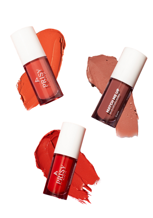Trio Despertar: Match Me Up Brisa Coral, Essencial Nude e Vermelho Magnético - Kit com 3 Cores