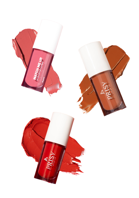 Trio Expressão: Match Me Up Icônico Terracota, Rosa Clássico e Vermelho Magnético - Kit com três cores